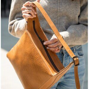Moore & Giles Massie Satchel shoulder bag Tote Purse‎ Leather Virginia Natural